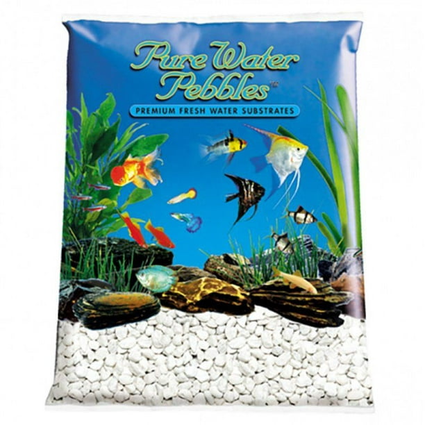 Pure Water Pebbles Aquarium Gravel - Platinum White Frost 70325