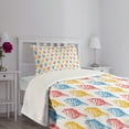 thumbnail image 3 of Ambesonne Retro Quilted Bedspread Set 2 Pcs, Ice Cream Cones 50s Time, Twin Size, Multicolor, 3 of 5