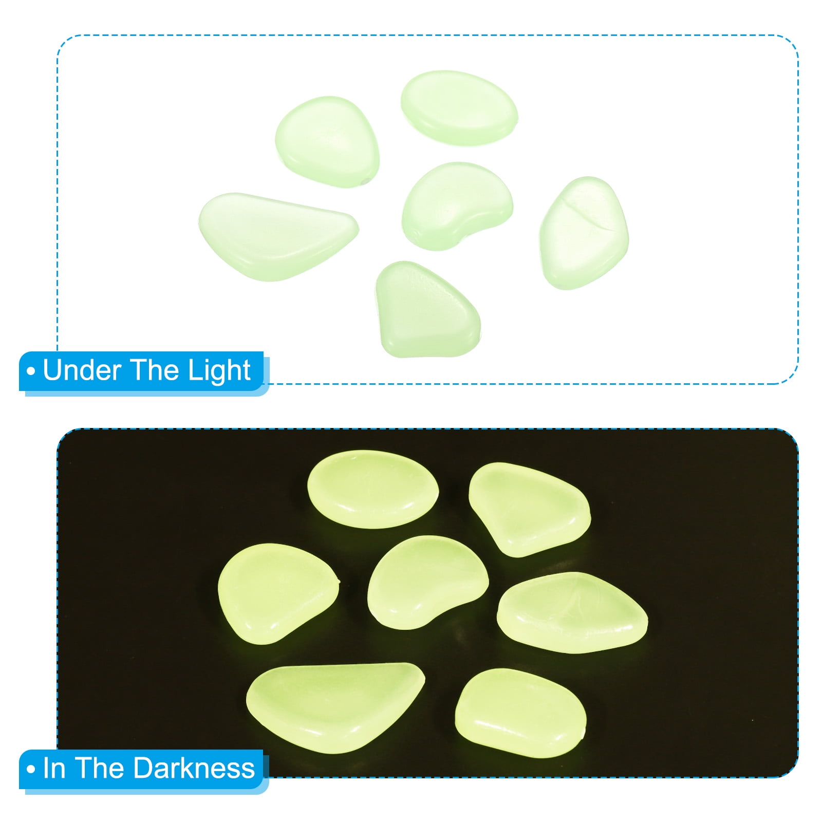 Unique Bargains Glow Rocks Luminous Stones Decor for Potted Plant Fish Tank Translucent