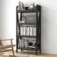 thumbnail image 6 of Bakers Rack, Kitchen Shelf, 4-Tier Metal and Wood Storage Shelves for Pantry, Garage, or Bathroom, 25.60" Length, Black and Brown, 6 of 11