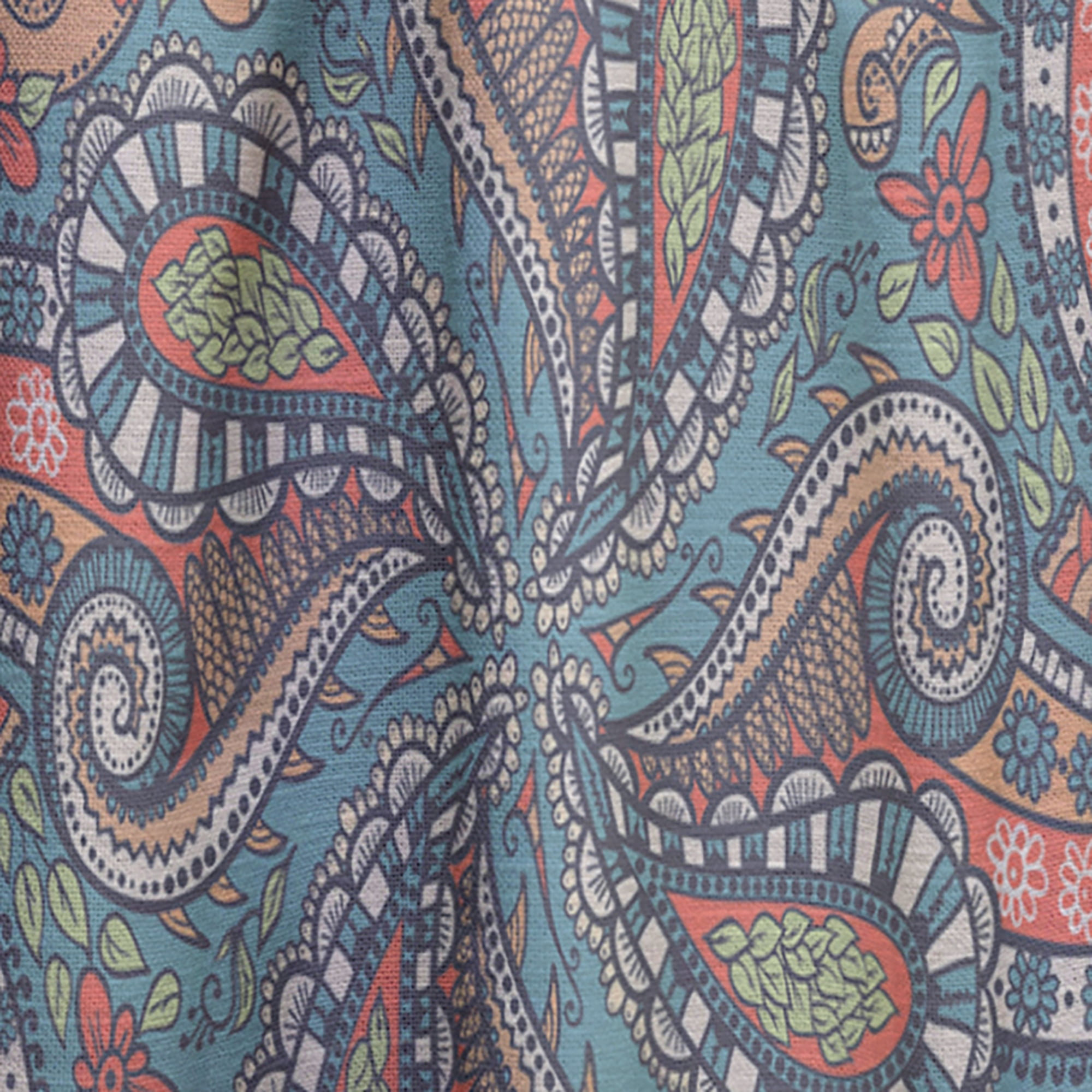 Designart 'Paisley Pattern I' Bohemian & Eclectic Curtain Panel