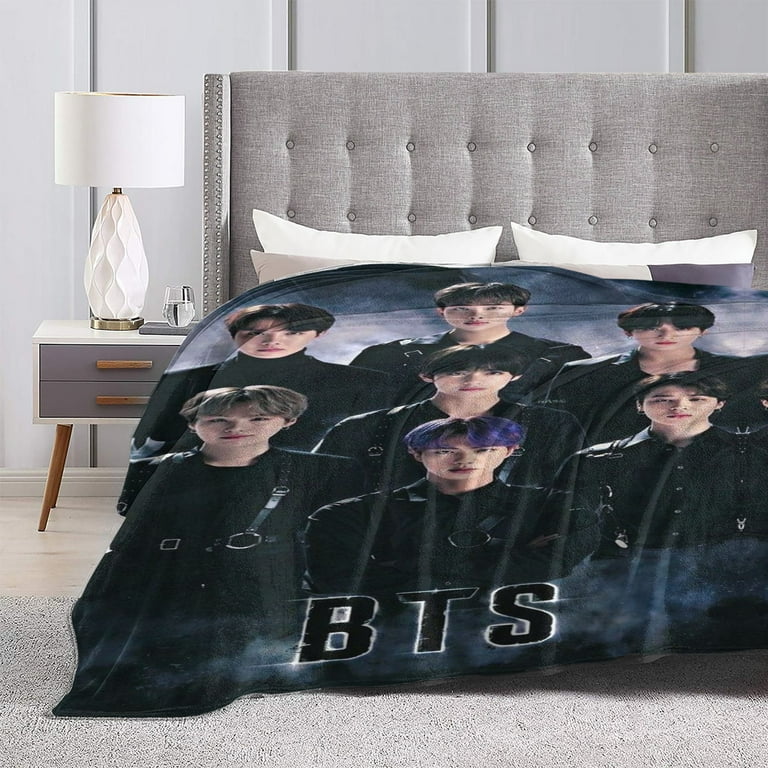 BTS Kpop Throw Blanket BTS Merch Fuzzy Soft Fleece Blanket 4