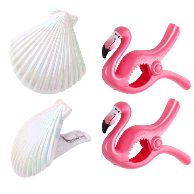 CaLoogn Clips para toallas de playa para sillas de playa Clips para toallas de colores brillantes para sillas Crucero Patio Vacaciones Sillas de piscina Accesorios para sillones Clips decorativos para