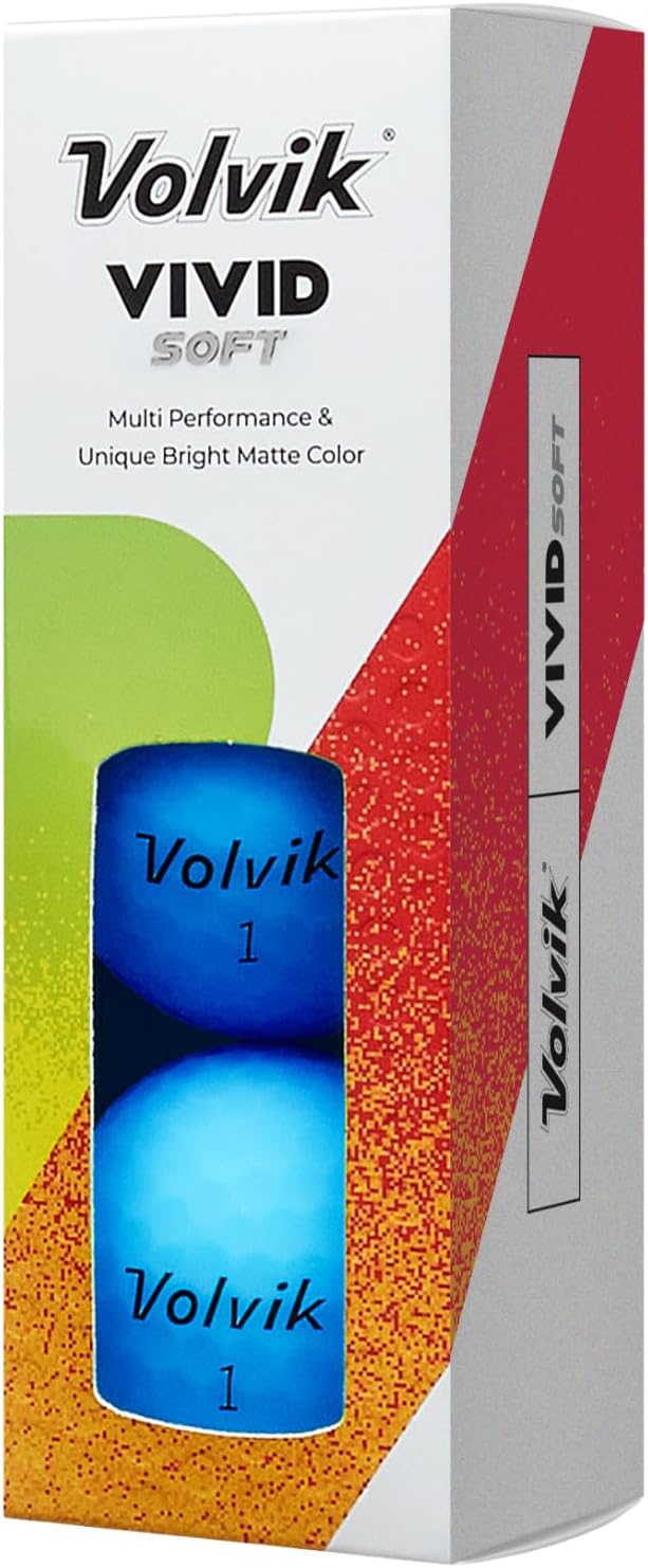 Volvik Vivid Soft Golf Balls (One Dozen) (Blue)