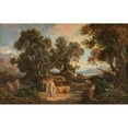 thumbnail image 3 of Friedrich Preller the Elder 18x13 Black Modern Framed Museum Art Print Titled - Odysseus Approaches Nausicaa Pleading for Help (1864), 3 of 5
