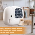 thumbnail image 3 of Cat Litter Box Curtain, Washable Litter Box Door Cover for Enclosed Self-Cleaning Boxes, Reduces and Litter Scatter for Indoor Cat Privacy, Blue Square 11"L x 10"W, 3 of 6