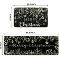 thumbnail image 3 of Christmas Kitchen Rugs Set of 2 Black Xmas Kitchen Mats for Winter Floor Decor Holly Pine Branches Leaves Merry Christmas Kitchen Rugs for Kitchen Farmhouse Bedroom Decorations, 3 of 6