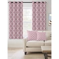 thumbnail image 2 of Fsddascl Pink Moroccon Blackout Curtains for Bedroom/Living Room, Thermal Insulated Kitchen Curtains, Romantic Minimalist Modern Aesthetic Grommet Darkening Window Treatment Drapes 52"x96"x2, 2 of 8