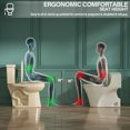 thumbnail image 2 of TICOZE Tall Toilet 17 Inch for Seniors, Extra High Toilet, Comfort Bowl Heigh 17", Two-Piece Single Flush 1.28 GPF, 12 Inch Rough-in, Bone Color, for Small Bathroom, 2 of 9