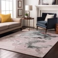 thumbnail image 7 of Addison Rugs Mayfield Premium Machine Washable Transitional Abstract Pink Rectangle Rug, 10' X 14' Machine Washable Transitional Abstract Pink Oversized Sherpa Throw Blanket, 7 of 7