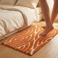 thumbnail image 2 of REGALWOVEN Geometric Bathroom Rug - 3D Textured Plush Bath Mat, Ultra Soft Absorbent Microfiber Shower Rug,Machine Washable Orange 24" x 16", 2 of 6