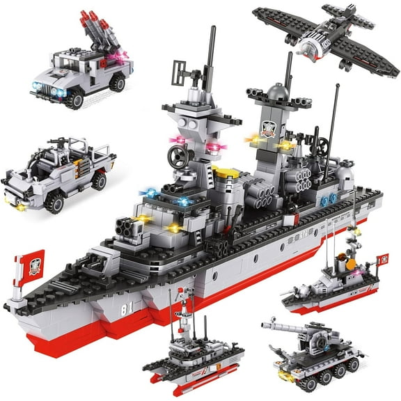 EP EXERCISE N PLAY Aircraft Carrier Building Toys Set Military 1296-Piece STEM Toy