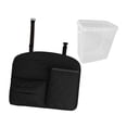 thumbnail image 1 of Organizador de asiento trasero para coche, 3 compartimentos, dispensador de pañuelos versátil para coche con cierre transparente Negro, 1 of 8
