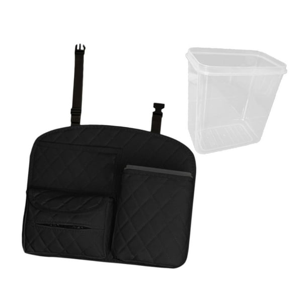 Organizador de asiento trasero para coche, 3 compartimentos, accesorios de viaje multiusos Negro