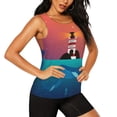 thumbnail image 2 of Fotbe Lighthouse and Whale Womens Loose Fit Casual Flowy Slim-Fit Tank Tops Athletic Round Neck Trendy Sleeveless Summer Tops for Gym and Yoga-XX-Large, 2 of 9
