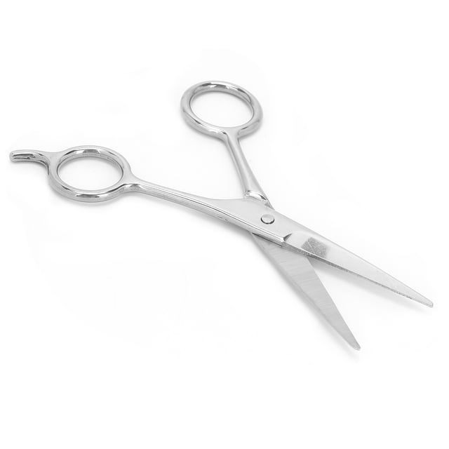 LYUMO Beard Trimming Scissors, Nose Hair Scissors Facial Hair Grooming Scissors Rounded Facial Hair Scissors Stainless Steel For Barber Shop For Salon For Home