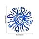 thumbnail image 3 of Decoración artística de pared con apariencia de sol para el hogar, jardín, hierro forjado, azul oscuro, Metal tridimensional, colgante creativo de 30cm Botao, 3 of 4