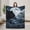 50x40, variant on Bear Blanket Black White Bear Moon Forest Flannel Throw Blanket Gift for Bear Lovers 50x40 in