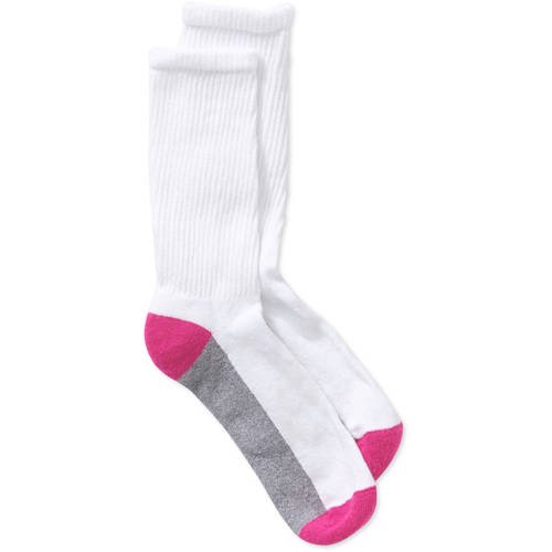 Gildan Gildan Ladies Cushioned Sole Soft Cotton Crew Socks 10pack