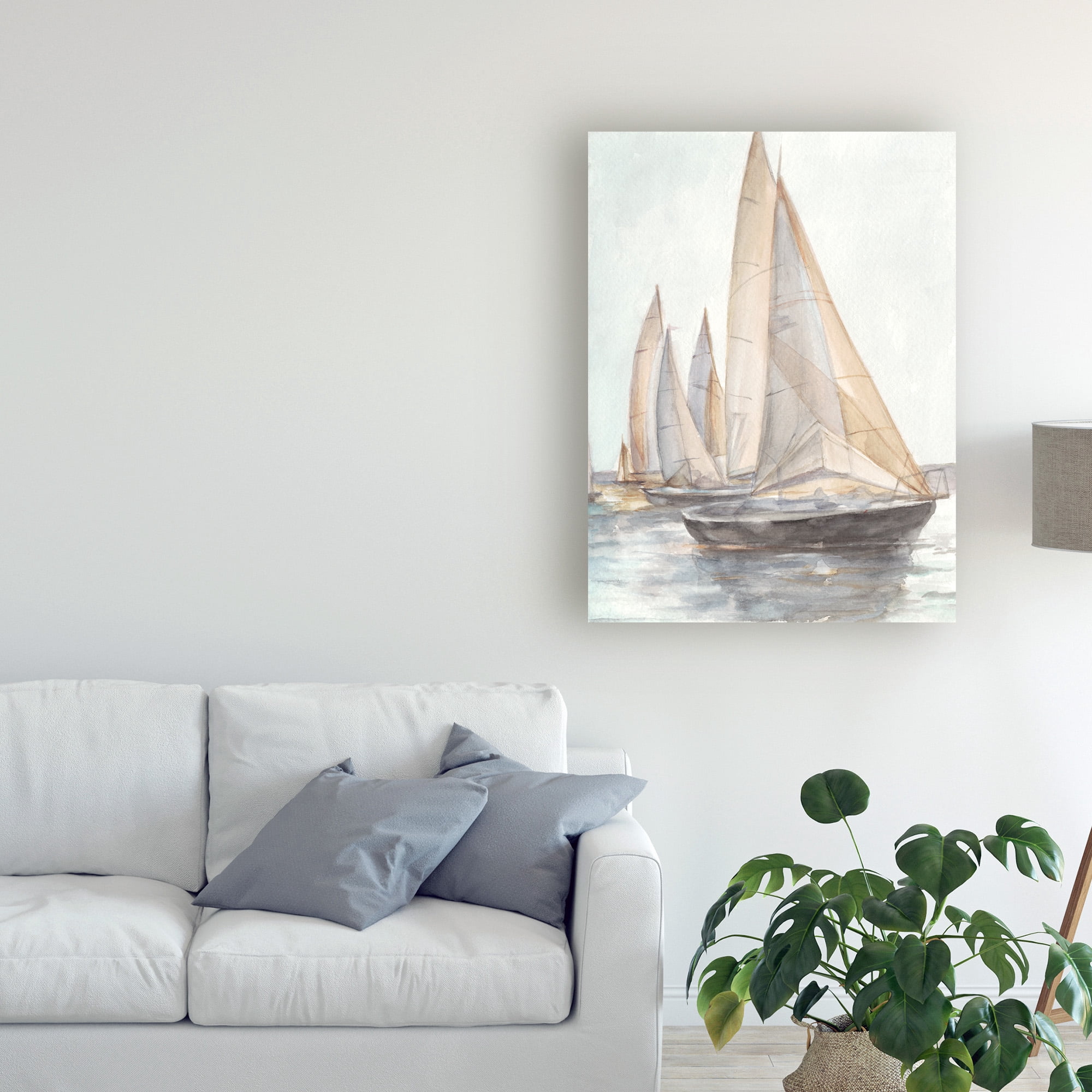 Trademark Fine Art 'Plain Air Sailboats II' Canvas Art by Ethan Harper