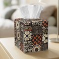 thumbnail image 5 of FKELYI Art Flower Print Tissue Box Cover PU Leather Tissue Holder Squared Facial Paper Organizer Holder for Home Bedroom Living Room Tabletop Decor, 5 of 7