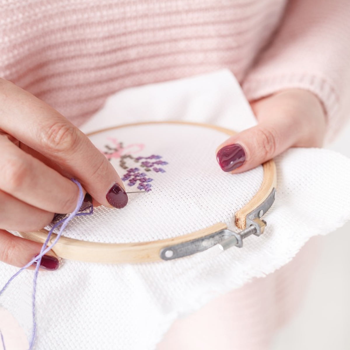 Embroidery Kits Cross Stitch Tools Hand Embroidery Starter Kit for Adults and Kids Beginners