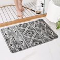 thumbnail image 4 of White Geometric Diamond Striped Pattern Bathroom Rugs Mat,Non Slip Microfiber Bathroom Rug,Rubber Backing,Soft Bathroom Mats for Bathroom Floor,Tub and Shower,17x27in(43x68cm), 4 of 5