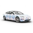 thumbnail image 6 of Rwraps Blue Art Deco Soft Lullaby Gloss Vinyl Film Wrap 59in x 3ft Vinyl Vehicle Car Film Sheet Roll, 6 of 9