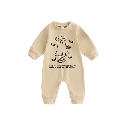 

DcoolMoogl Baby Boy Girl Halloween Romper Printed Long Sleeve Jumpsuit