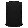 thumbnail image 7 of Womens Tank Tops Dressy Casual, Women's Ribbed Knit Tank Tops, Slim Fitting Round Neck Sleeveless Knit Basic Cami Shirts Sleeveless T-Shirts 0 Black 3XL, 7 of 7