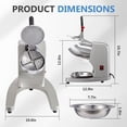 thumbnail image 4 of YODHOSA Shaved Ice Machine 300W Electric Ice Crusher 4 Blades Ice Crusher Shaver 2200 RPM Snow Cone Machine 286 lbs/hr Ice Shaving Machine for Home a, 4 of 7