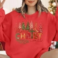 thumbnail image 3 of Ounisa Christmas Sweatshirts for Women Tis the season Christmas Outfits Merry Christmas Lightweight Pullover Christmas Tree Christmas Gifts Merry Christmas Letter Graphic Tops, 3 of 7