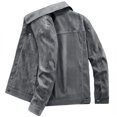 thumbnail image 4 of Vedolay Winter Coats for Men Long Sleeve Cardigan Blouse Grey,XL, 4 of 5