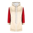 thumbnail image 5 of Jsaierl Women's Long Color Block Zip Up Hoodies Sweatshirts with Drawstring Pockets Casual Fall Travel Tops S-2XL, 5 of 7