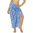 thumbnail image 5 of LA LEELA Women's Beach Wrap Bikini Swimwear Cover up Bathing suit Summer Wraps Swimsuit Sarong Skirts for Women One Size Turtle, Blue, 5 of 5
