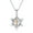 Star of David Cross, variant on Sterling Silver Crucifix Pendant Unisex Jesus Christ Religious Catholic INRI Cross Necklace - Silver