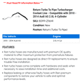 thumbnail image 2 of Return Turbo To Line Turbocharger Coolant Line - Compatible with 2010 - 2014 Audi A5 2.0L 4-Cylinder 2011 2012 2013, 2 of 2