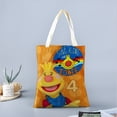 thumbnail image 2 of Tobee Cartoon Bolso de tela con estampado de lienzo para mujer, bolsa de compras reutilizable y estética, con cremallera interior, regalo para mujer, 35 × 40 cm., 2 of 6