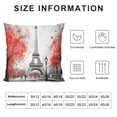 thumbnail image 5 of GOSMITH Paris Pillow Cvoer  Eiffel Tower Pillowcase for Couch Sofa Bed Bedroom Car Living Decor French Style, 5 of 5