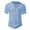 Sky Blue, variant on Krdevn Men's Casual T Shirts Short Sleeve Solid Color Button Up Tee for Daily Wear Outdoor Activities Summer Comfortable Top,3XL