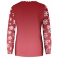 thumbnail image 4 of Christmas Sweatshirts for Women Plus Size Long Sleeves Color Tunic Tops Crewneck Hoodless Tunic Tops Casual Sweatshirt, 4 of 5