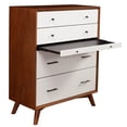 thumbnail image 5 of Allora Mid Century Multi-function Wood Chest in Acorn-White, 5 of 8
