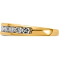 thumbnail image 3 of 14K Yellow Gold Lab Grown Diamond Si1/Si2, G H I, 11-Stone Channel Band (Size 7) Made In India rm4395b-100-lg, 3 of 5