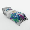 thumbnail image 2 of Ambesonne Cartoon Bedding Set 3 Pcs, Happiness Love, Twin, Multicolor, 2 of 2