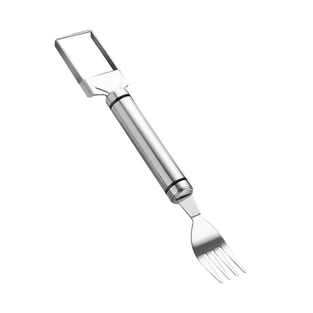 AKEGAMN 2 In 1 Stainless Steel Fruit Cutter 2024 Upgraded Kitchen Gadget Watermelon Fork Slicer Cutter Slicer Tool Head Fruit Forks Slicer Watermelon Cutter Fork Fruit Forks S