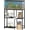 Black, variant on 20 Gallon Fish Tank Stand with Storage Shelves, Heavy Duty Aquarium Stand, Metal Frame Reptile Turtle Tank Stand, 29.9”L x 11.8”W, 220 LBS Capacity