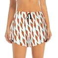 thumbnail image 2 of Pofeuu Carrot Print Women's Athletic Shorts Running Workout Shorts Tummy Control Quick Dry Gym Shorts with Pockets Double layer sports shorts-Large, 2 of 7