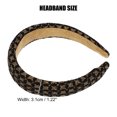 thumbnail image 4 of 1 Uds. Diadema acolchada de tweed, diadema de moda para mujer antideslizante, patrón de cuadros de punto negro, 4 of 7