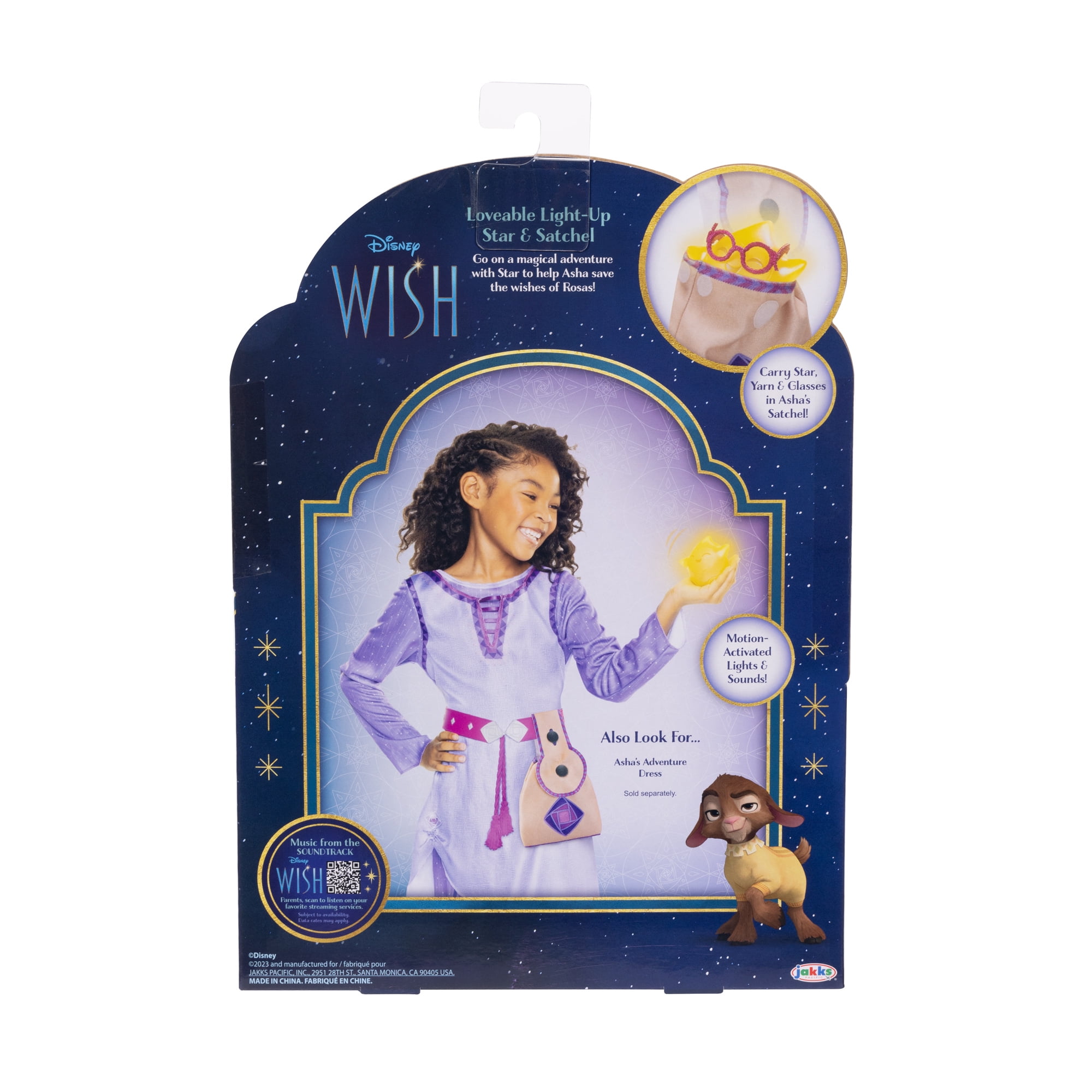 Disney Kids' Wish Loveable Light-Up Star & Satchel - Walmart.com