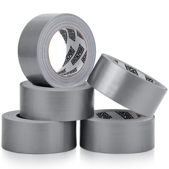 Lockport Silver Duct Tape Strong Flexible Waterproof 5 Roll 1.88 Inch x 30 Yards